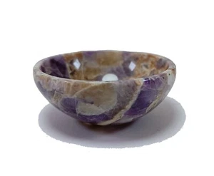 Cuenco de amatista piedras preciosas talladas a mano cristal altar curación 40-45 mm 29,03 gramos - Imagen 1 de 6