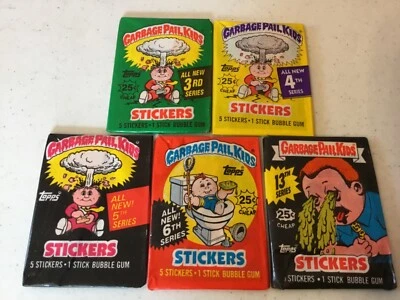 GPK’s SERIES 3-6 + SERIES 13 WAX PACKS UNOPENED AND SEALED!!!!! - Image 1 of 3