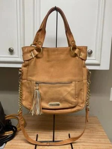 BOLSO/CARTERA DE MUJER TAN CYNTHIA ROWLEY DE CUERO SUAVE ESTADO USADO SUAVEMENTE - Imagen 1 de 1