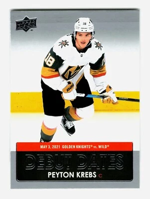 2021-22 Upper Deck Debut Dates Peyton Krebs #DD-14 - Buffalo Sabres  - Image 1 of 2