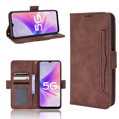 For OnePlus Nord N300 5G Retro Leather Card Holder Wallet Case+Screen Protector - Image 1 of 4