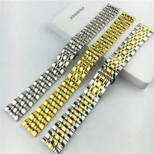 Hiogh Quality Solid Stainless Steel Watch Strap Butterfly Clasp Metal Band 12-26 - Picture 1 of 14