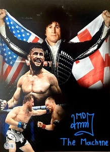 FOTO FIRMADA MERAB DVALISHVILI 11X14 BECKETT AUTENTICIDAD MMA UFC 5 - Imagen 1 de 3