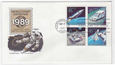 TurtlesTradingPost- Future Mail Transportation - 1989- #C122-125 FDC- Artmaster - Image 1 of 2