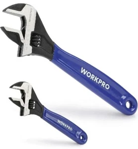 WORKPRO 2PCS Adjustable Wrench Set 6-Inch&10-Inch Metric&SAE Scales Carbon (AH) - Picture 1 of 3