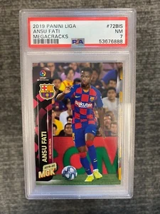2019 PANINI LIGA Ansu Fati #72BIS Megacracks FC Barcelona Rookie PSA 7 - Picture 1 of 1
