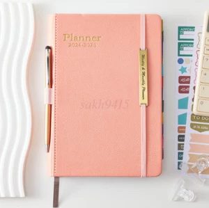 Hot Deal - Calendar Book Agenda Book To Do List Notebook 2024~2025 Diary Planner - Picture 1 of 18
