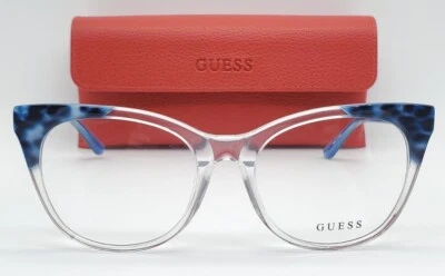 Gafas de plástico para mujer GUESS GU2819 Blue Cat Eye 55x19 140    Foto 1 de 4