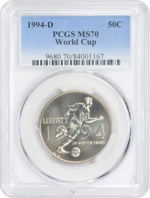 1994-D World Cup Commemorative Half Dollar MS70 PCGS - Image 1 of 2