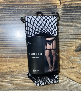 Nueva liga sintética hasta el muslo Torrid para mujer talla 1/2 red negra - Imagen 1 de 3