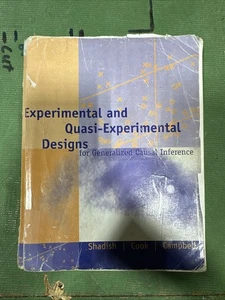 Experimental and Quasi-Experimental Designs for Generalized Causal - Used - Bild 1 von 7