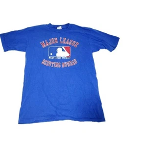 T-shirt maglietta VINTAGE MAJOR LEAGUE BASEBALL SCOUTING BUREAU logo taglia XL X-Large - Foto 1 di 10