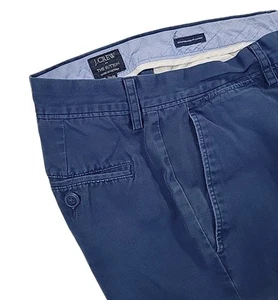J. Pantalone chino Crew The Sutton peso estivo uomo 31X28 BLU fronte piatto - Foto 1 di 9