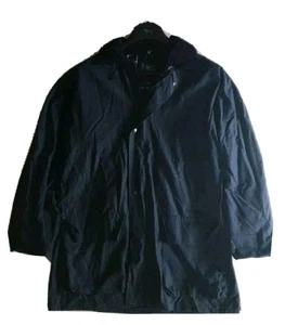 BRITISH CLOTHING CO Waxed Jacket Coat Mens M Blue Waxed Cotton Made In England  - Picture 1 of 8