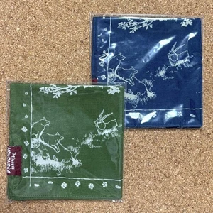 Ghibli Prinzessin Mononoke Bandanas, marineblau und grün, 2er Set, 100 % Baumwolle Japan - Bild 1 von 18