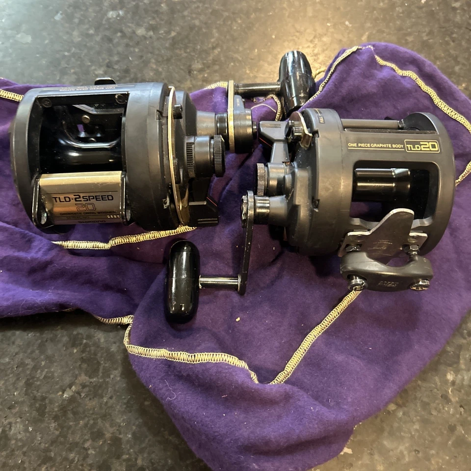2-Shimano TLD 20 (1) 2 Speed Lever Drag (1)regular Fishing Reels Very Nice - Image 1 of 4