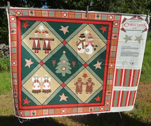 Vintage Cut & Sew Country Christmas “Love One Another “ Wall Hanging Quilt Panel - Picture 1 of 1