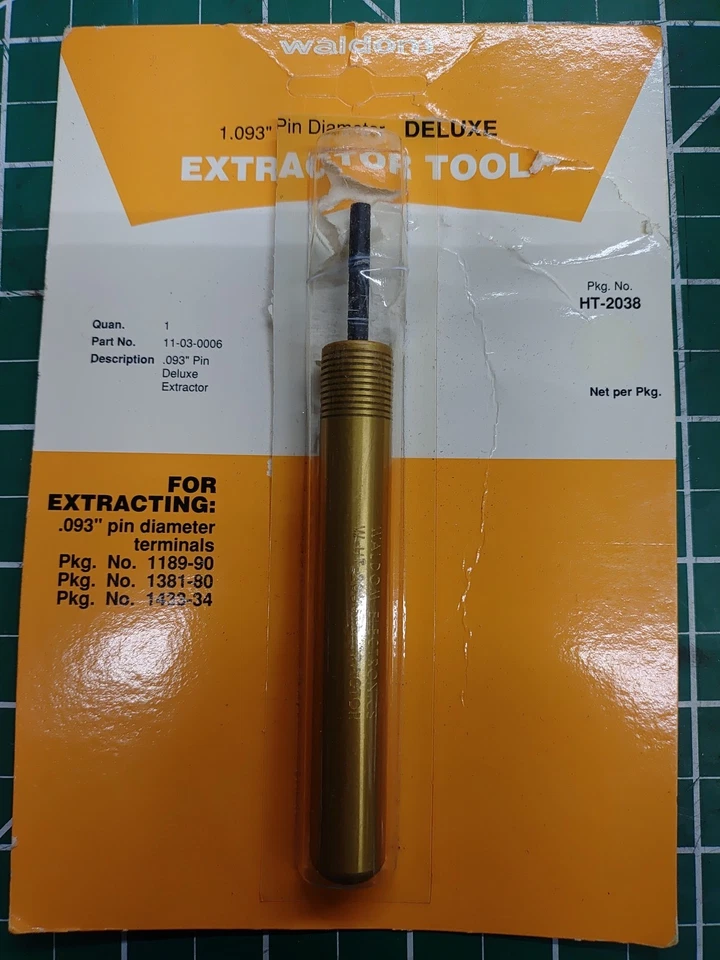 Waldom HT-2038 Deluxe экстрактор инструмент для .093 Pin диаметр открытая коробка - Изображение 1 из 1