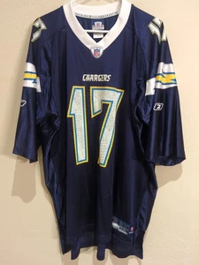 Vtg San Diego Chargers NFL Authentic Jersey #17 Rivers 2XL Short Sleeve Graphic - Picture 1 of 12