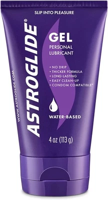 Gel lubricante personal a base de agua Astroglide para parejas, hombres y mujeres 4 oz Foto 1 de 4