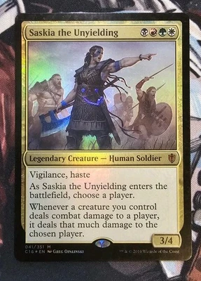 Saskia the Unyielding Foil - Magic The Gathering Commander 2016  - Image 1 of 2