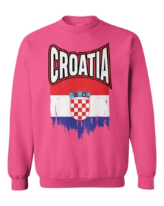 Croatia Torn Flag - Croatian Pride Proud Strong Toddler Crewneck Sweater - Picture 1 of 8