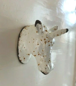 Manija/perno de metal con cabeza de unicornio - estilo antiguo vintage - Imagen 1 de 4