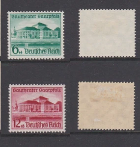 GERMAN REICH 1938 Saarplatz teather Mint * B121-B122 (Mi.673-674) - Picture 1 of 1