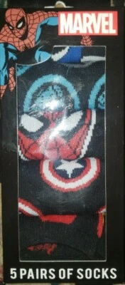 Marvel Comics Avengers 5 pares de calcetines de corte bajo - talla de zapato 6-13 Foto 1 de 2