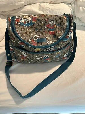 Authentic Gucci Limited Edition Space Cat GG Diaper Bag With Changing Pad - Image 1 of 4