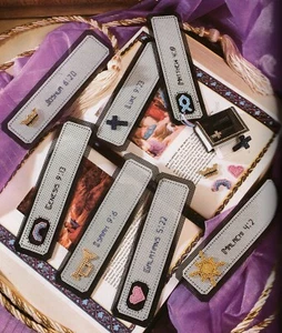 Biblical Accent Bookmarks - 7 Designs - 10 count pc- Plastic Canvas Pattern ONLY - Picture 1 of 2