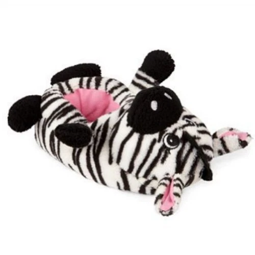 Перевернутые нескользящие тапочки Okie Dokie Zebra белые и черные размер L 9/10 - Изображение 1 из 3