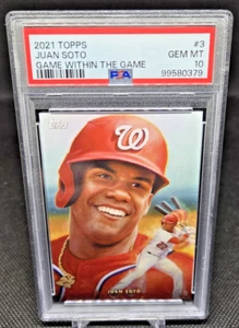 2021 Topps Game Within the Game Baseball Juan Soto #3 PSA Gem MT 10 (JBC1865) - Picture 1 of 2