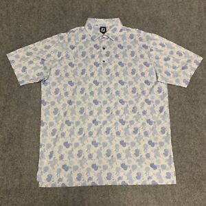 Footjoy Polo Shirt Mens 2XL Floral Short Sleeve Golf Casual Flower Print
