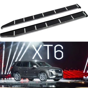 Fits for Cadillac XT6 2019+ Fixed Running Boards Side Steps Pedals Nerf Bar - Picture 1 of 5