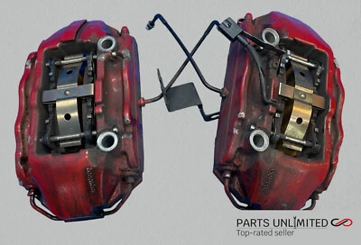 Pinzas de freno delanteras izquierda y derecha 14-17 Maserati Ghibli OEM BREMBO ROJO x2 Foto 1 de 4