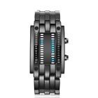 Stainless Steel Strap LED Binary Digital Men's Sport Watch Casual Wrist