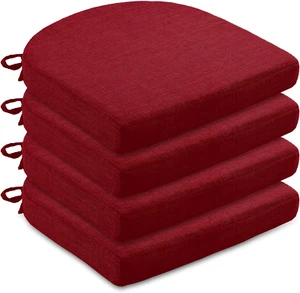 Chair Cushions for Dining Chairs 4 Pack - Memory Foam Chair Pads with Ties and N - Picture 1 of 7