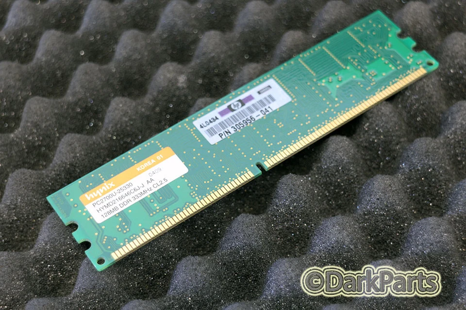 Hynix HYMD216646C6J-J PC2700U-25330 128MB Memory RAM - Image 1 of 1