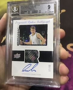 LUKA DONCIC 2018-19 UPPER DECK EXQUISITE NIKE LOGO PATCH AUTO ROOKIE /99 BGS 9