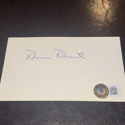 Robin Roberts Autographed Signed 3x5 Index Card BAS Beckett Authenticated - Image 1 of 4