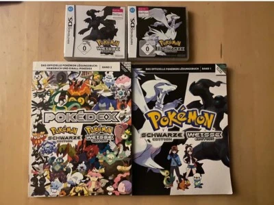 Pokémon schwarze und weise Edition (getestet) + Lösungsbücher (ohne Poster) - Bild 1 von 2