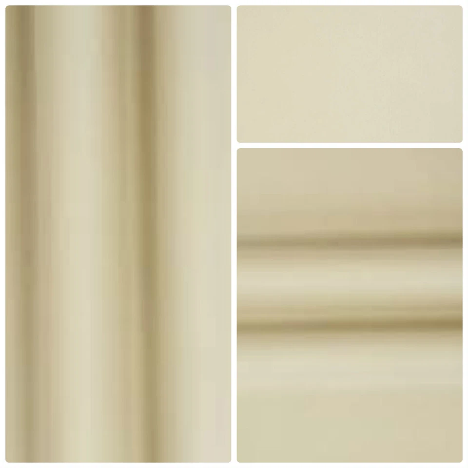 Ivory Cream Blackout 100% Pass3 Super Soft Drape Curtain Lining Fabric x6 metres - Image 1 of 1