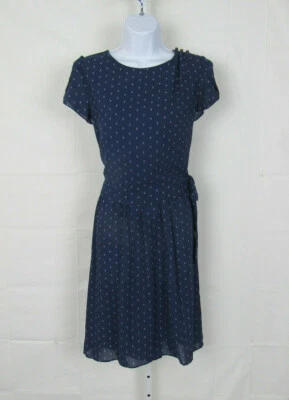 VESTIDO SECRETÁRIA SOBREPOSIÇÃO AZUL VINTAGE DÉCADA DE 1960 JENNY E COSTURADO NO CINTO  - Imagem 1 de 4