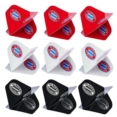 FC Bayern München Dartflights 9er Set Dart Flights rot schwarz weiß Logo FCB