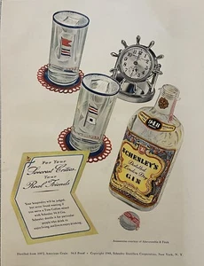 Schenley’s London Dry Gin Vintage Print Ad Advertisement 1940 - Picture 1 of 2