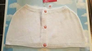 NWT Gymboree SPRING FUN Girls size 9 capelet white sweater button up summer htf - Picture 1 of 3