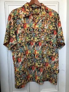Camisa Vintage Libélula Abotonada Desfile de Belleza Para Hombre Talla Mediana Pinup Niña - Imagen 1 de 10