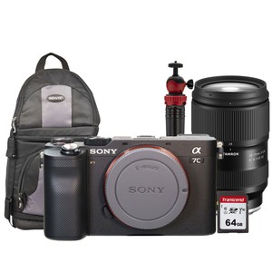 Sony Alpha a7C Digital Camera Black with Tamron 28-75mm Di III RXD Accessory Kit