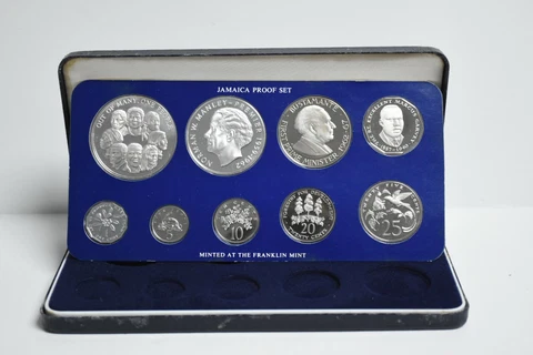 1978 Jamaica 9 coin Proof Set with Box and COA (otx541) Cover